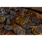 Cephalofair Games: Gloomhaven: Metal Coin Upgrade - 60 Coins & Drawstring Bag, Board Game Accessory, Metal Currency, Detailed Art