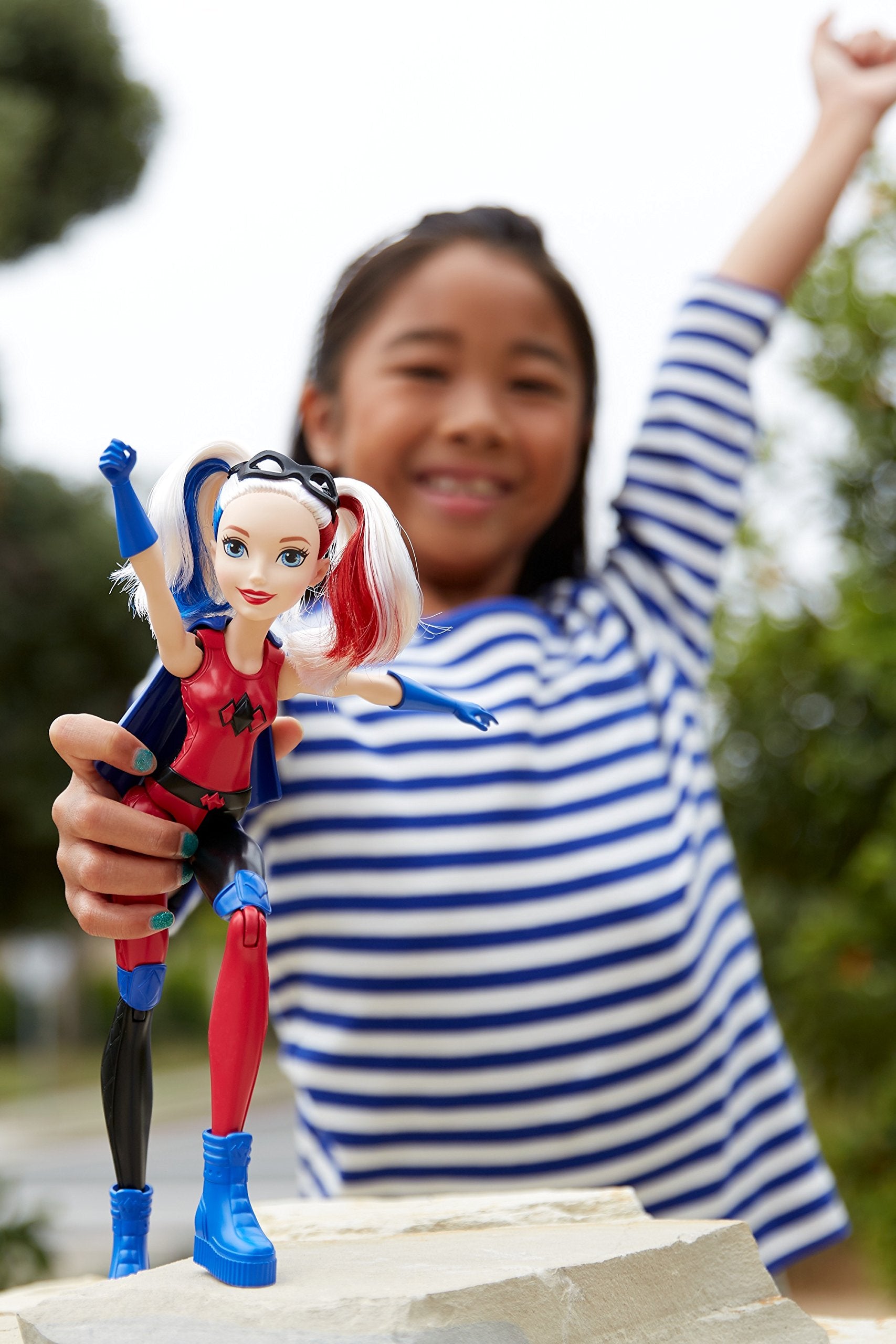 DC Super Hero Girls Harley Quinn Action Training Dolls, 12"