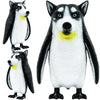 Randimals Penguin & Husky Dog Hybrid Realistic Animal Toys - Unique Mix of Safari Toys & Farm Animals Small Figurines - P-Dawg Mini Figures for Kids