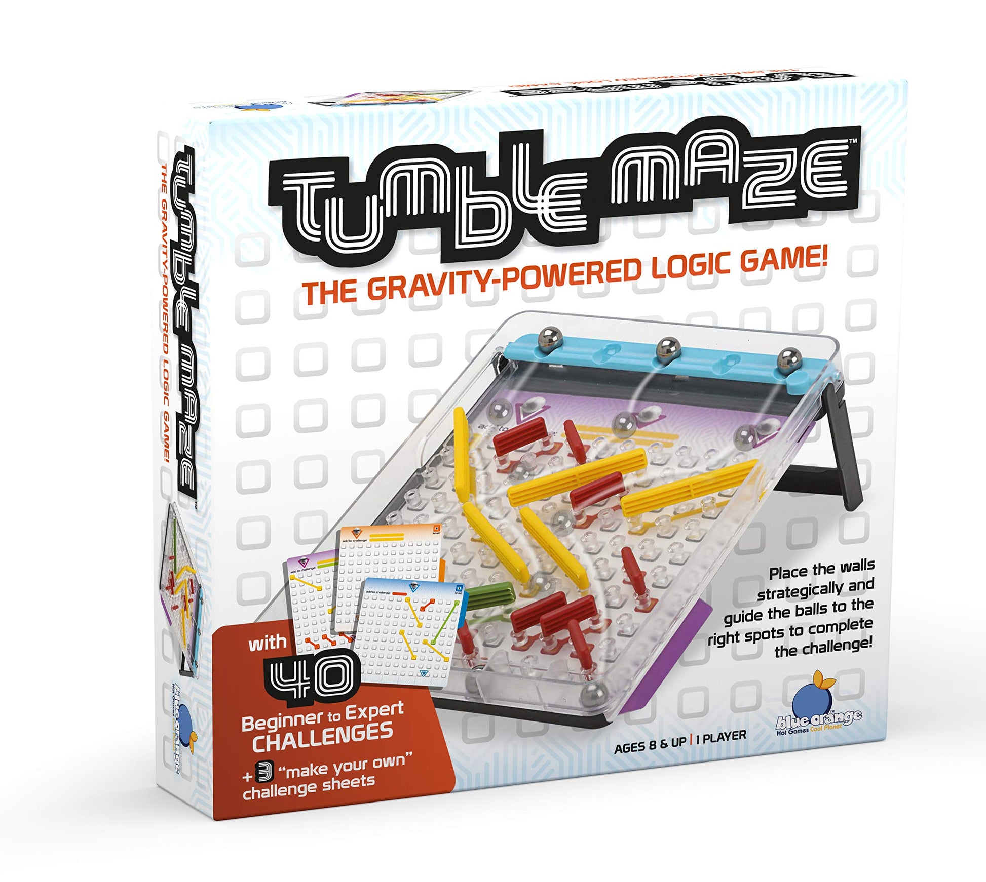 Logic Puzzle Game, Award Winning, Solo-Play Brain Teaser, for Kids Teens Adults Family Game Nights, 40 Fun Puzzles to Solve, Ages 8+, Tumble Maze by