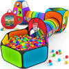 Playz 5pc Pop Up Play Tent and Crawl Through Tunnels for Kids w/Carry Bag