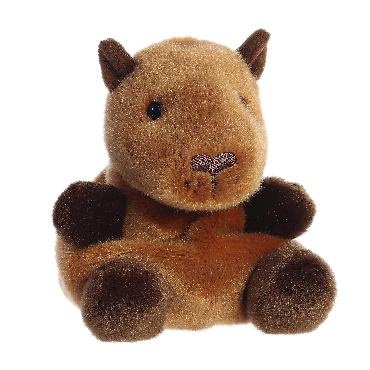 Aurora® Adorable Palm Pals™ Sid Capybara™ Stuffed Animal - Pocket-Sized Play - Collectable Fun - Brown 5 Inches