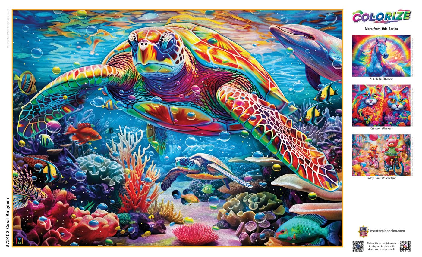 MasterPieces 1000 Piece Jigsaw Puzzle for Adults and Family - Coral Kingdom - 19.25"x26.75"