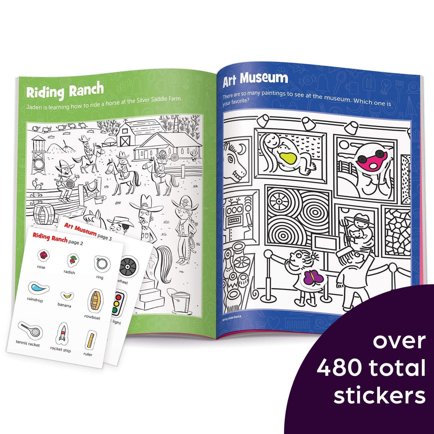 Highlights Hidden Pictures Sticker Fun Amazing Adventures Collection: Seek and Find Sticker Activity Books for Kids Ages 3-6, 4-Pack with Over 400