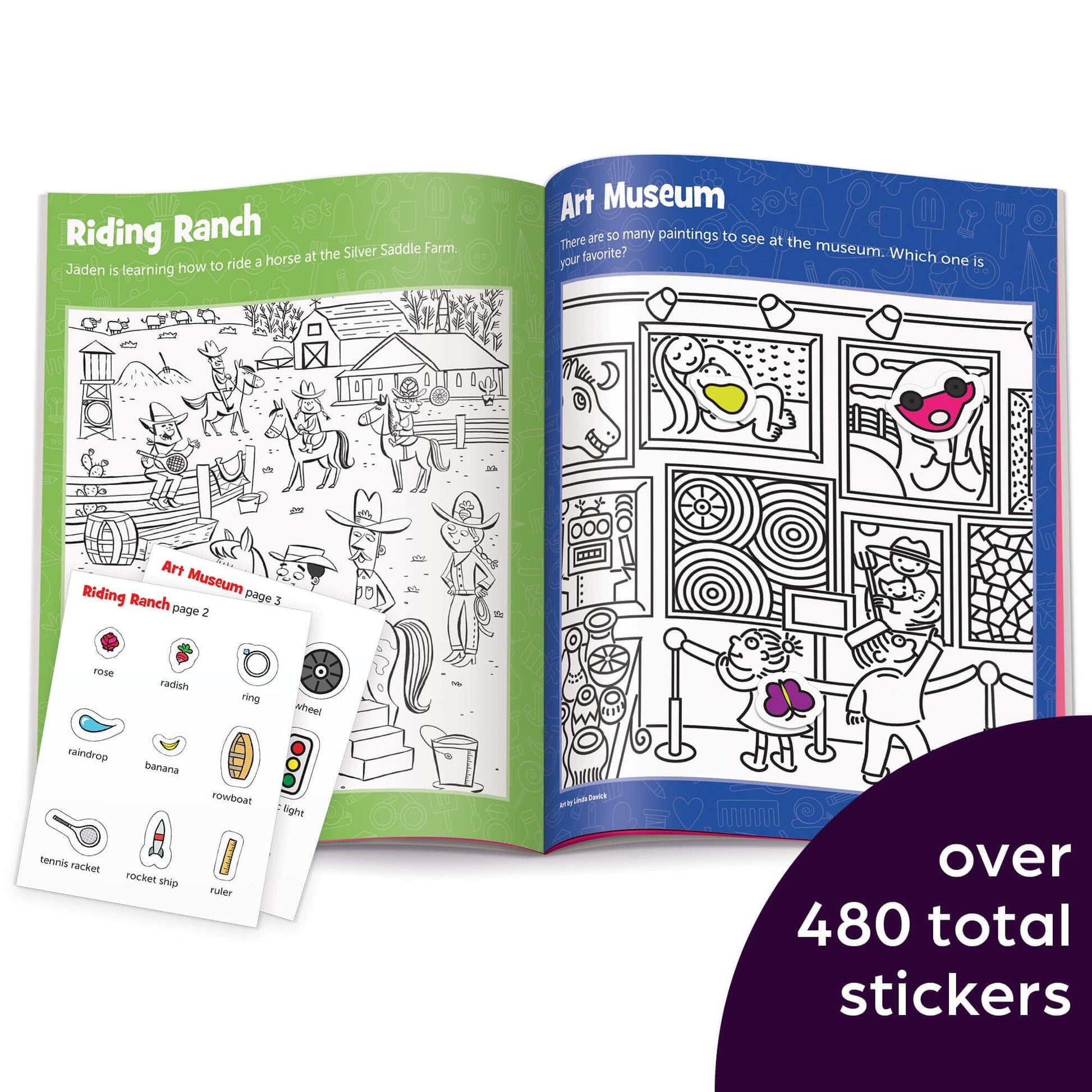 Highlights Hidden Pictures Sticker Fun Amazing Adventures Collection: Seek and Find Sticker Activity Books for Kids Ages 3-6, 4-Pack with Over 400