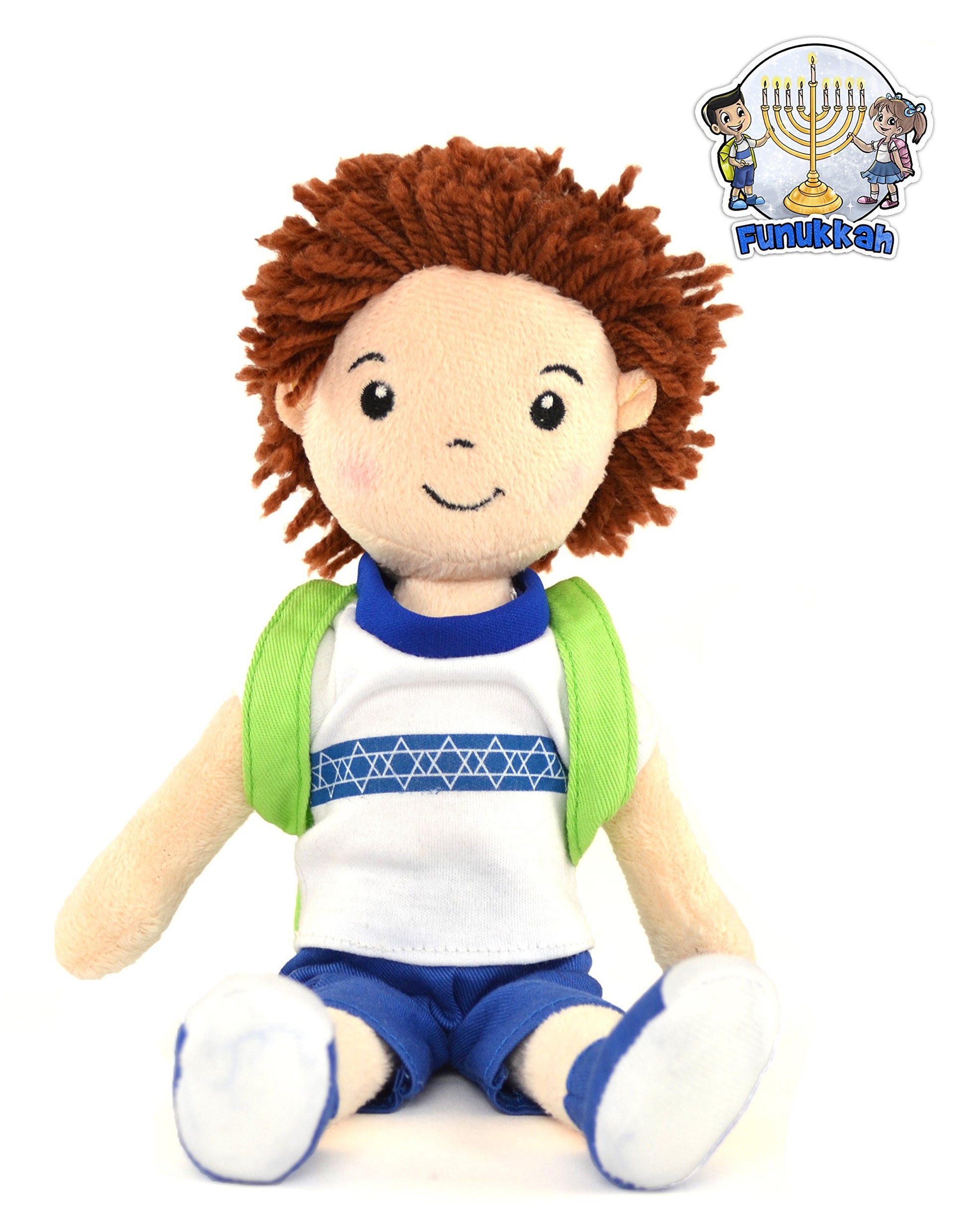 Funukkah Hanukkah Boy Doll and Illustrated Book