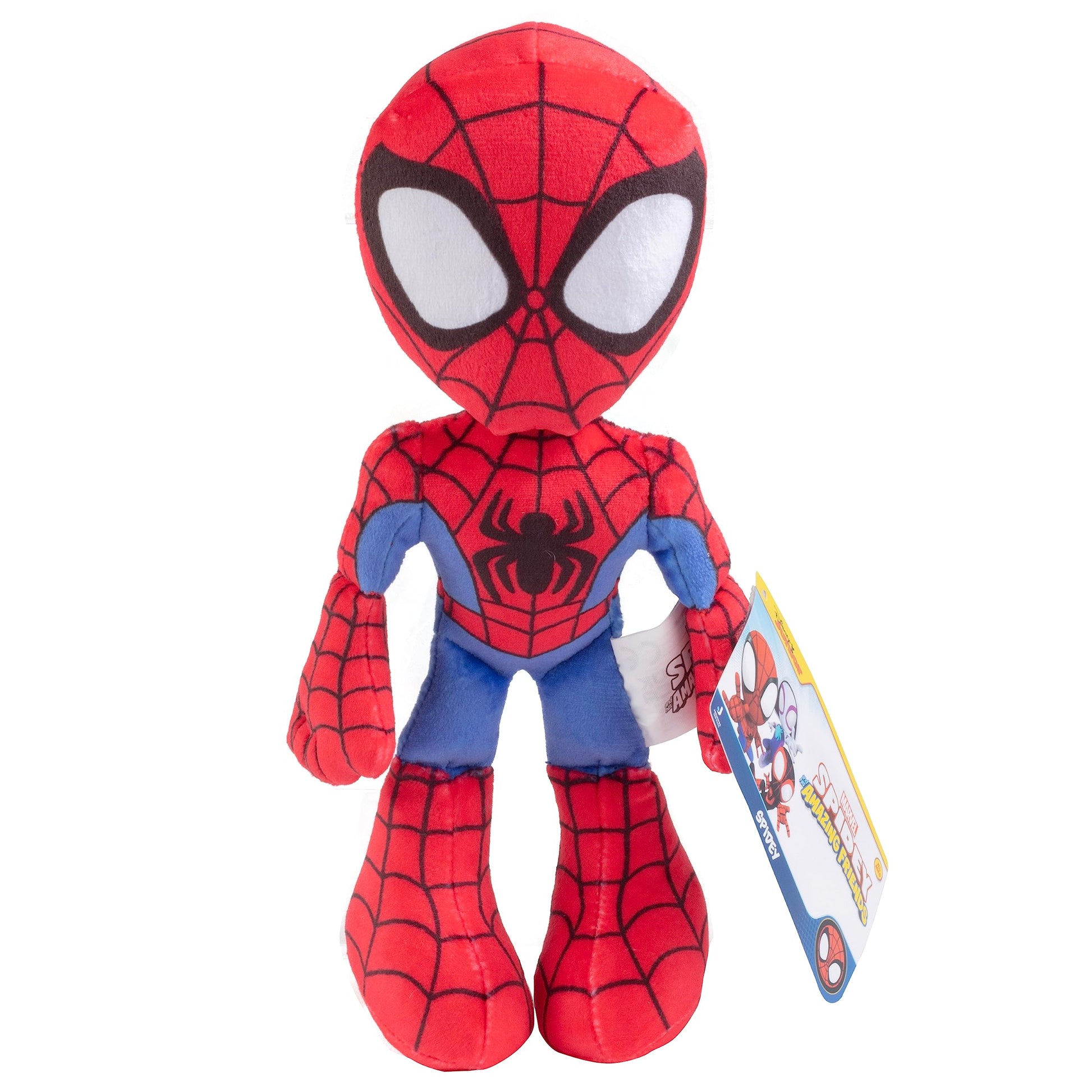 Marvel Spidey and His Amazing Friends 8" Spider-Man Plush - Spider Man Stuffed Animal Toy Figure - Officially Licensed - Spider-Verse Gift for Kids