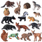 JOKFEICE Small Animal Figures for Kids, 16PCS Realistic Forest Animals Baby Figurines, Woodland Creatures Figurines, Educational Toys for Science
