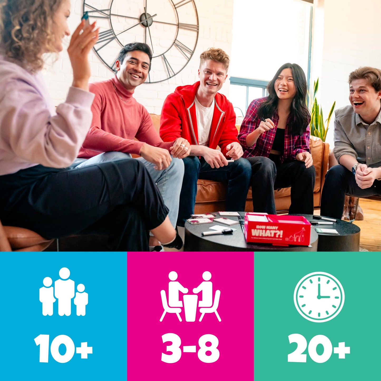 How Many What?! Board Game, Hilarious Party Game of Absurd Comparisons, Guess Sizes in The Most Ridiculous Ways, Fun for Families, Friends & Game
