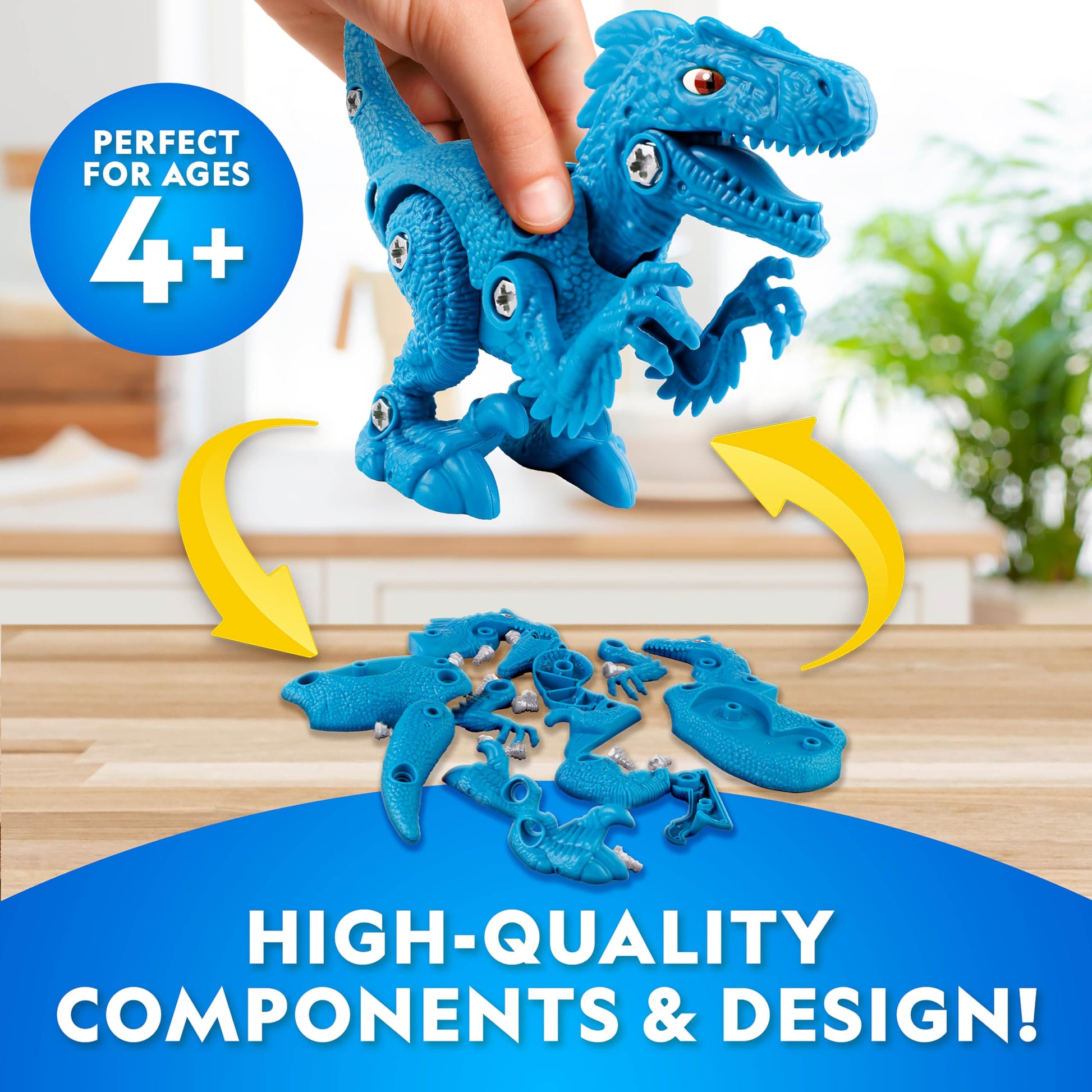 National Geographic Buildable Velociraptor Dinosaur Toy for Kids