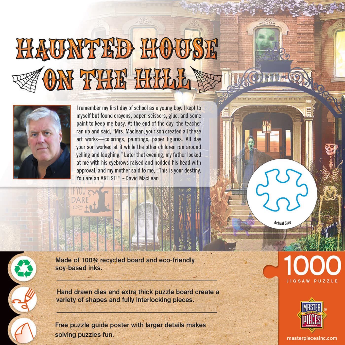 MasterPieces 1000 Piece Halloween Jigsaw Puzzle - Haunted House on The Hill - 19.25"x26.75"
