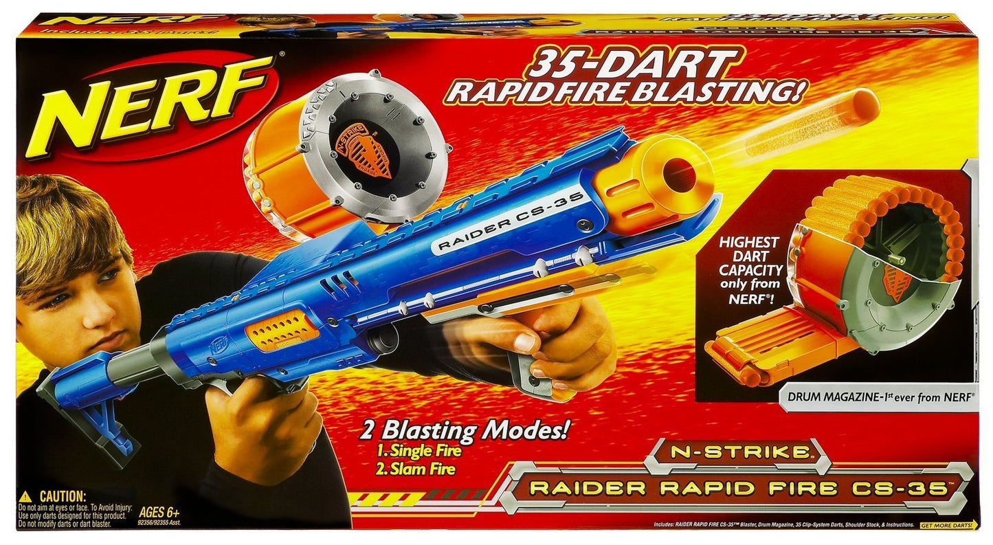 Nerf N-Strike Raider Rapid Fire CS-35 Dart Blaster - Blue