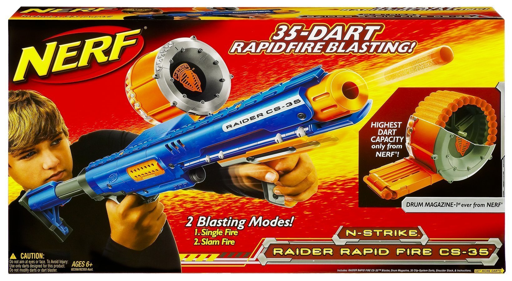 Nerf N-Strike Raider Rapid Fire CS-35 Dart Blaster - Blue