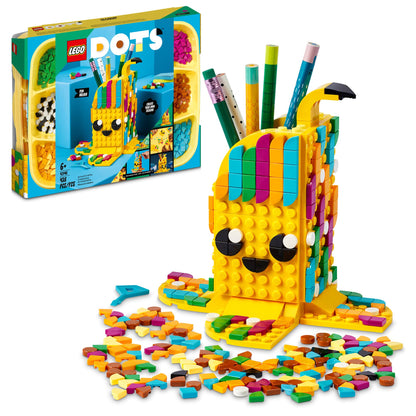 LEGO 41948 DOTS Cute Banana Pen Holder, Arts and Crafts Set, Toy Pencil Pot Desk Organizer, DIY Bedroom Accessories, Gifts for Kids, Girls & Boys 6