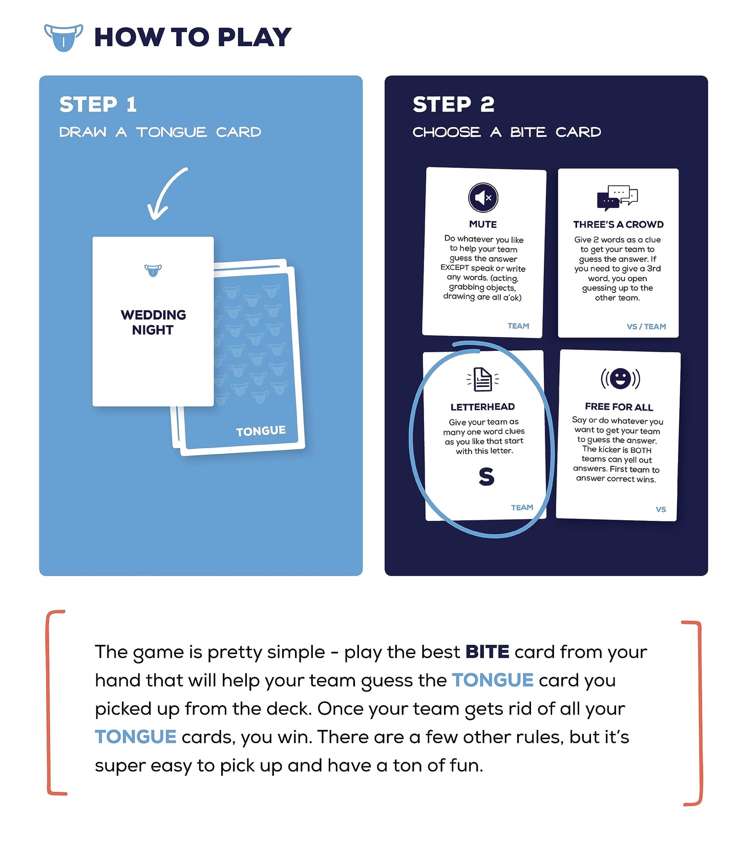 Biting Your Tongue - A Party Card Game Where You Choose Your Words Wisely