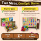 Connect War - 4 in a Row Table Top Game for 2-6 Players, Handcrafted Wooden Games for Family and Group Play, Four in a Row Wood Game