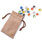 Yellow Mountain Imports 60 Pieces Translucent Chinese Checkers Glass Marbles with Petal Design - 16 Millimeters