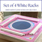 Acrylic White Mahjong Tile Pusher Racks (Set of 4) - White Color(18.5 Inches Long)