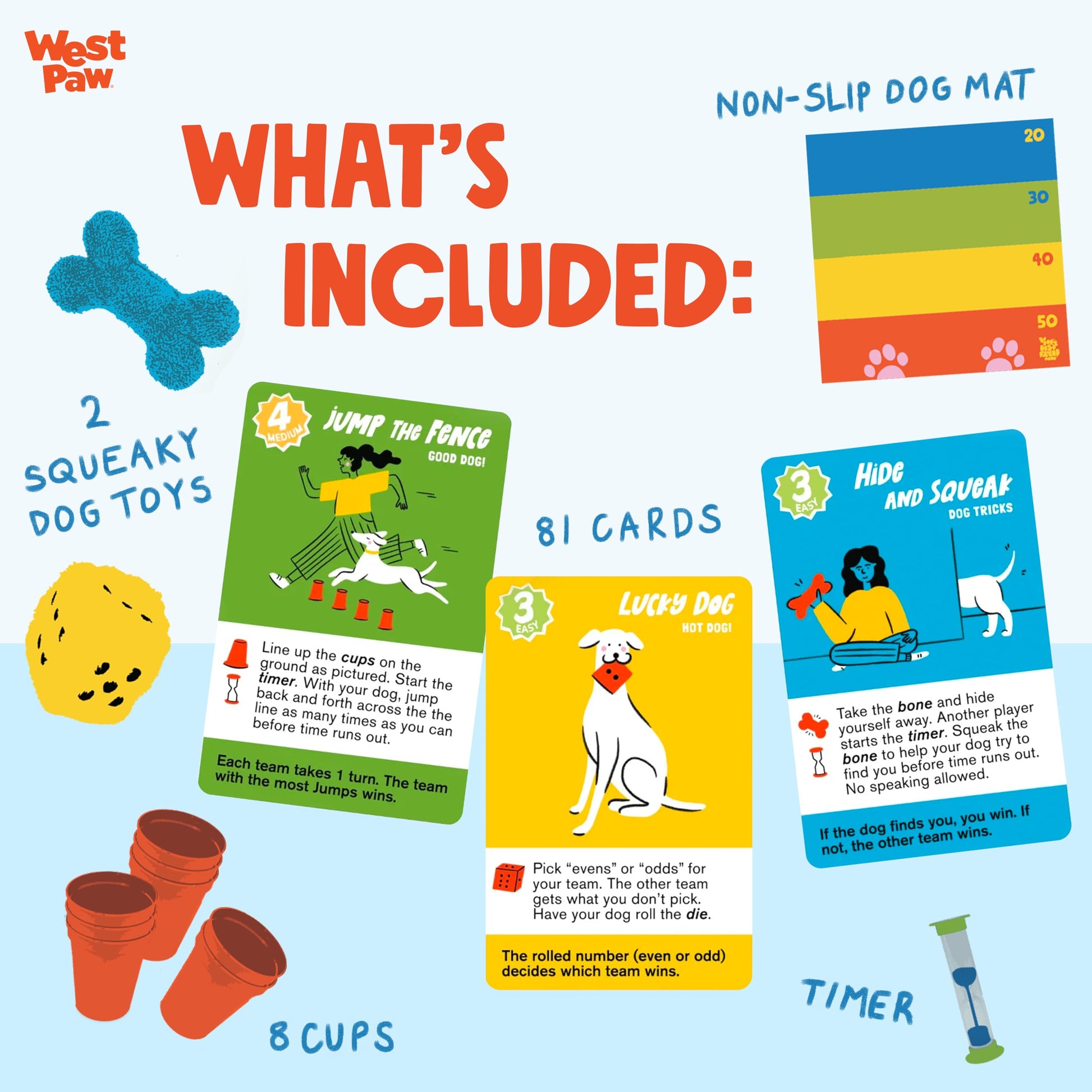 WEST PAW Dog's Best Friend Game™ - Fun Family Game for Kids & Adults - Board, Challenge, & Dog Training Tip Cards Encourage Connection & Positive