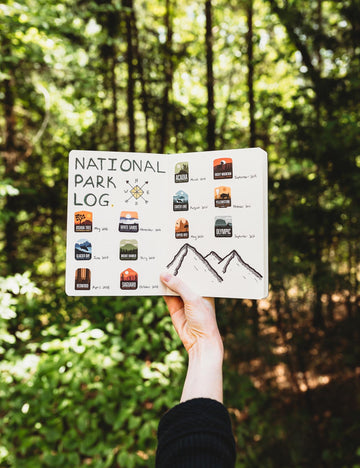 Vagabond Heart National Park Stickers 63 Piece Vinyl Decal Collection, Compact 1.25 Inch Tall Art Set for Travel Journals, National Park Sticker Book