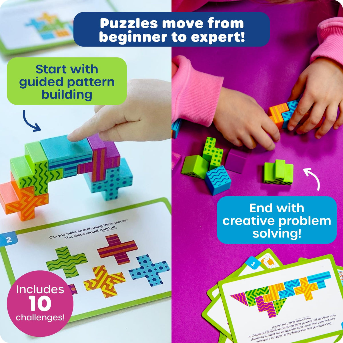 Learning Resources STEM Explorers Brainometry - 3D Puzzle Games for Kids, Kids Travel Games, Brain Teaser Puzzles, Pattern Memory Game, Brain Game