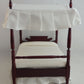 Dollhouse Miniature Mahogany 4 Poster Bed with Bedding