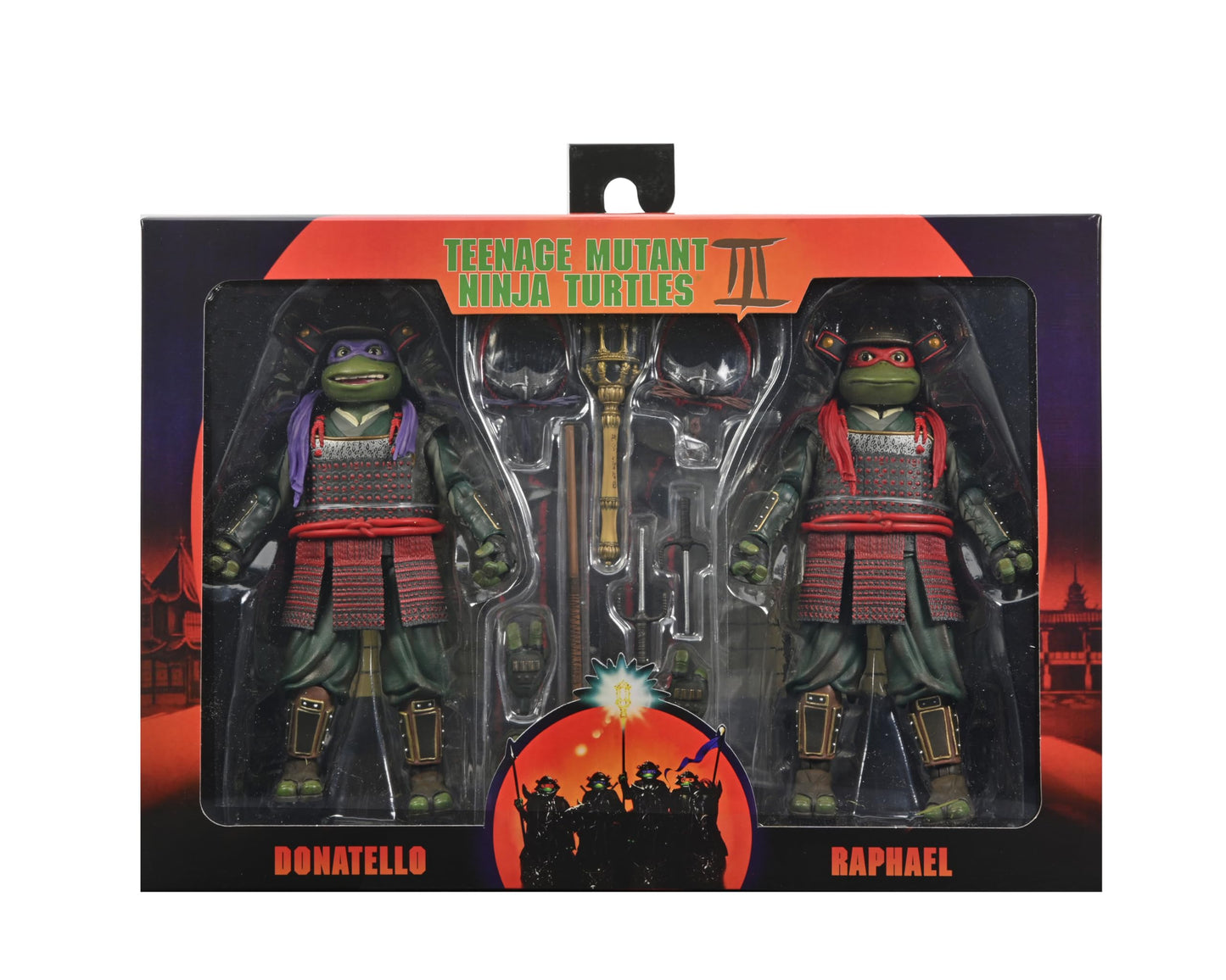 NECA Teenage Mutant Nin ja Turtles 3 (Movie) - Turtles in Time - 7" Scale Action Figures - Donatello & Raphael 2 Pack