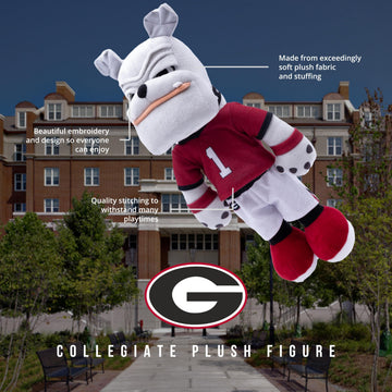 Plushible 14" University of Georgia UGA Bulldog Mascot Plush Figure Toy - College Football Plush Doll, Soft Stuffed Toy for Kids & Adults, Surface