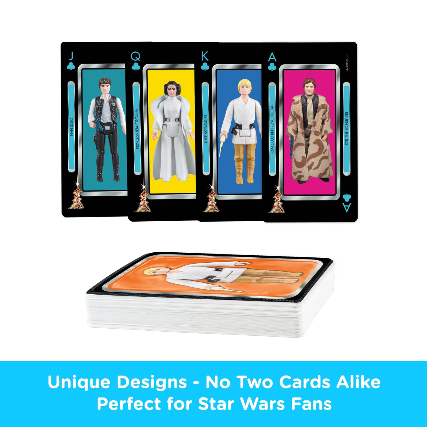 AQUARIUS Star Wars Luke Skywalker Premium Playing Cards - Luke Skywalker Themed Deck of Cards for Your Favorite Card Games - Officially Licensed Star