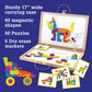 MindWare Imagination Patterns - Creative, Magnetic Play with Patterned Tangram Shapes - Includes 60 Magnetic Blocks, 60 Puzzle Cards, Dry Erase