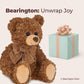 Bearington Lil' Reggie Dark Brown Teddy Bear Stuffed Animal - 12" Plush Brown Poseable Stuffed Bear with Soft Fur, Satin Bow, and Vintage Bears Design