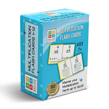 Whiz Kids Math Club Multiplication Flashcards - Jumbo 6"x4" Colorful Flash Cards with Visual Pictures and Multiplication Properties - Educational Math