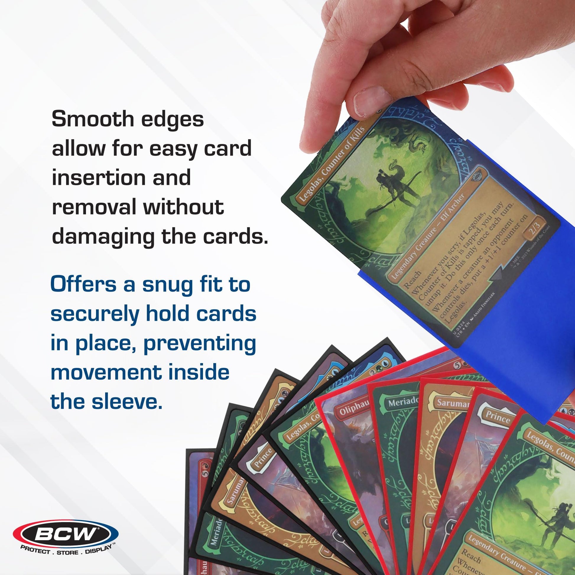 BCW Basics Card Sleeves | 500 Count Box | Acid-Free, Archival Safe | Durable, Cost-Effective Protector for Standard 2.5" x 3.5" Trading and Game Cards