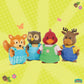 Li’l Woodzeez Friendz Club Forest Set, 4 Posable Animal Figures, Playsets