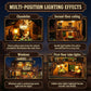 FNSJFYZS Western Bar Building Blocks with LED Lights, Wild West Saloon Architecture Model, Modular Old West Building Set for Adults, Detailed Desert