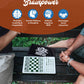WE Games Mini Magnetic Travel Chess Set - 6-Inch Foldable Board with Durable Vinyl Pieces & Extra Queens- Indoor & Outdoor Magnetic Chess Game - White