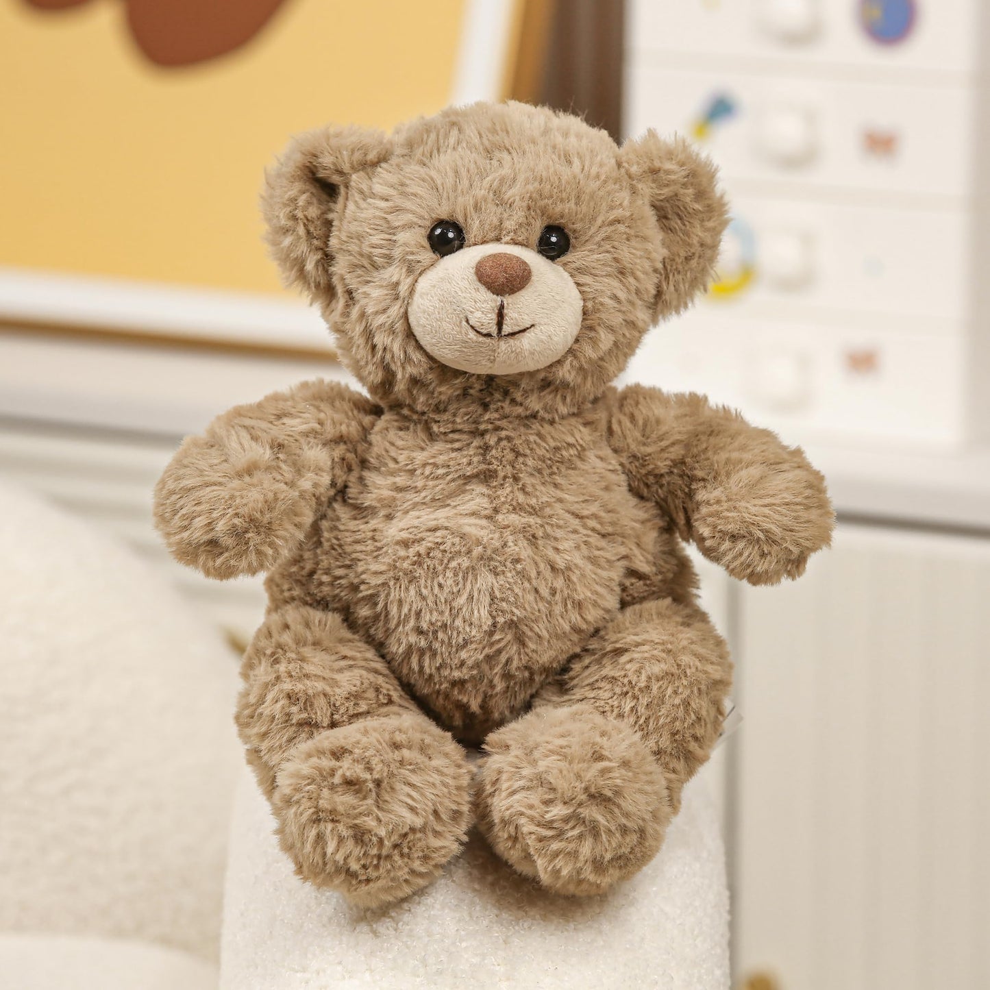 Plushland Classic Teddy Bear Stuffed Animal Plush Toys, Small Brown Plush Bear - Home Party Plushies Decoration, for Kids and Adults - 10 Inches