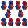 48 PCS Spider Cupcake Rings, Spider Cupcake Toppers Cake Toppers Dessert Decorations for Birthday Halloween Party Classroom Prizes