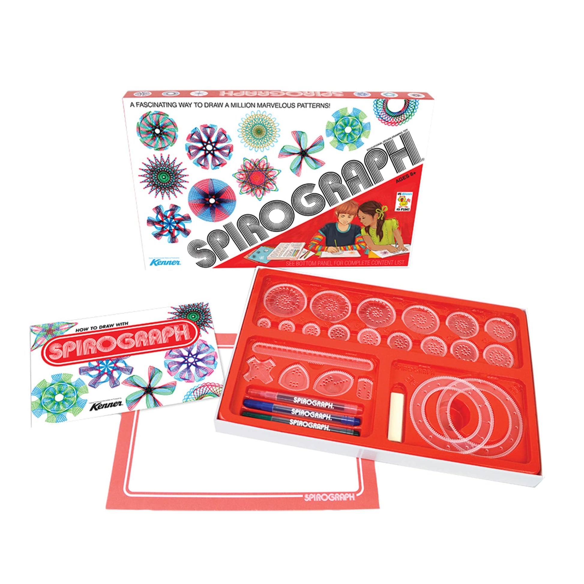 Spirograph Retro Deluxe Set - Arts and Crafts, Kids Toys, Art Supplies, Craft Supplies, Drawing Kit, Spiral Art, Reproduction of Classic Gear Design