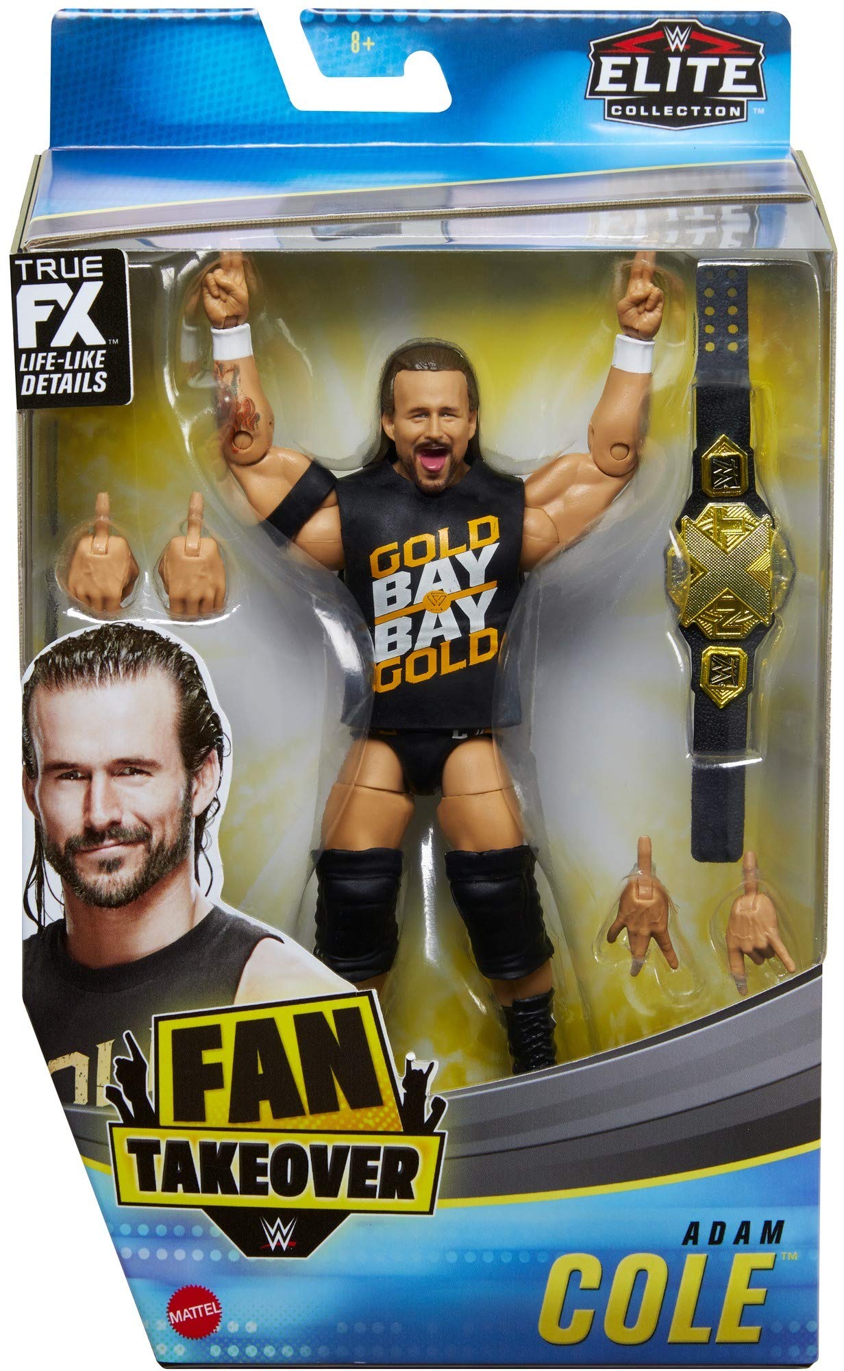 WWE Christian Fan TakeOver 6-in Elite Action Figure with Fan-voted Gear & Accessories, 6-in Posable Collectible Gift for WWE Fans Ages 8 Years Old