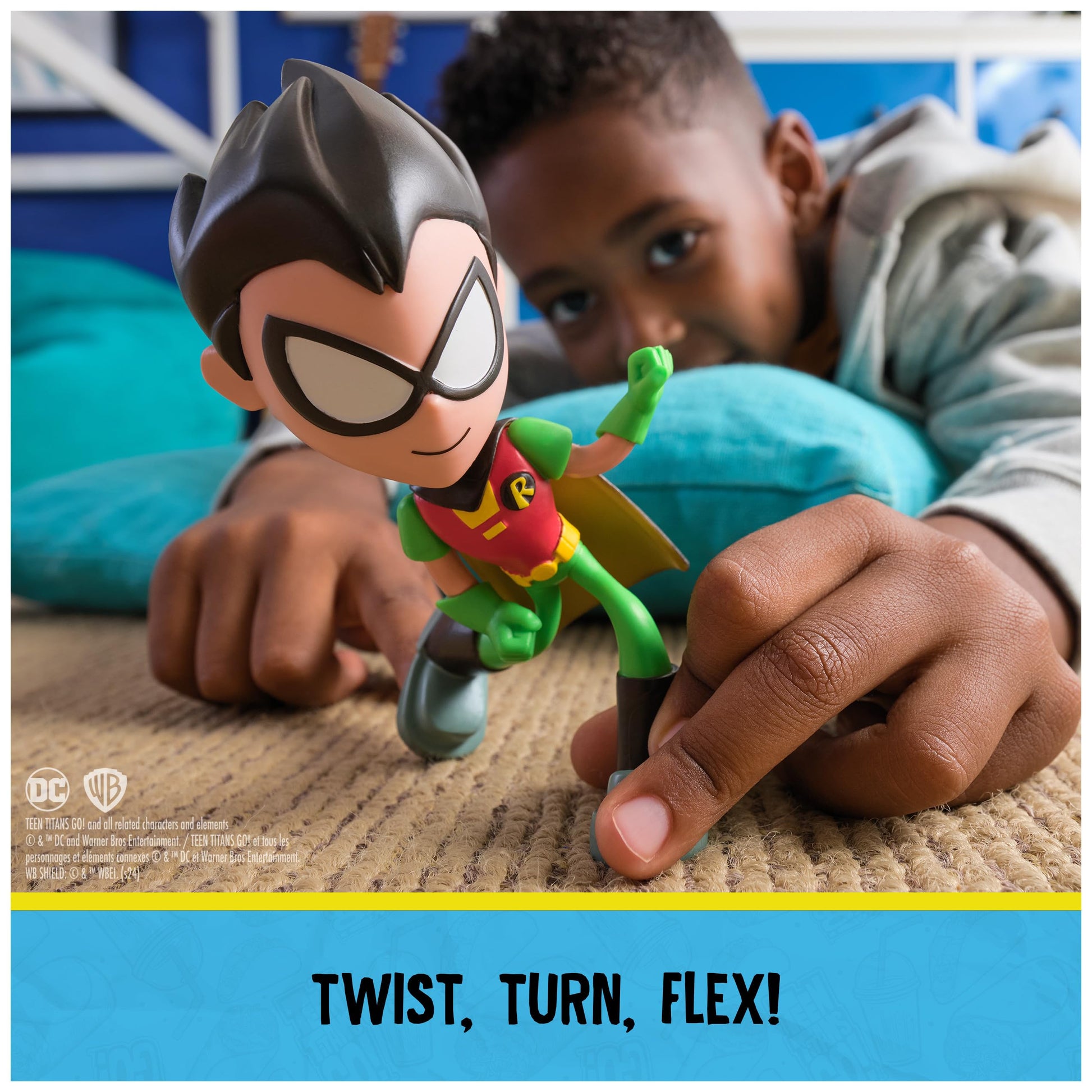 DC Comics Teen Titans Go! Twisty Titans Robin, Flexible Action Figure
