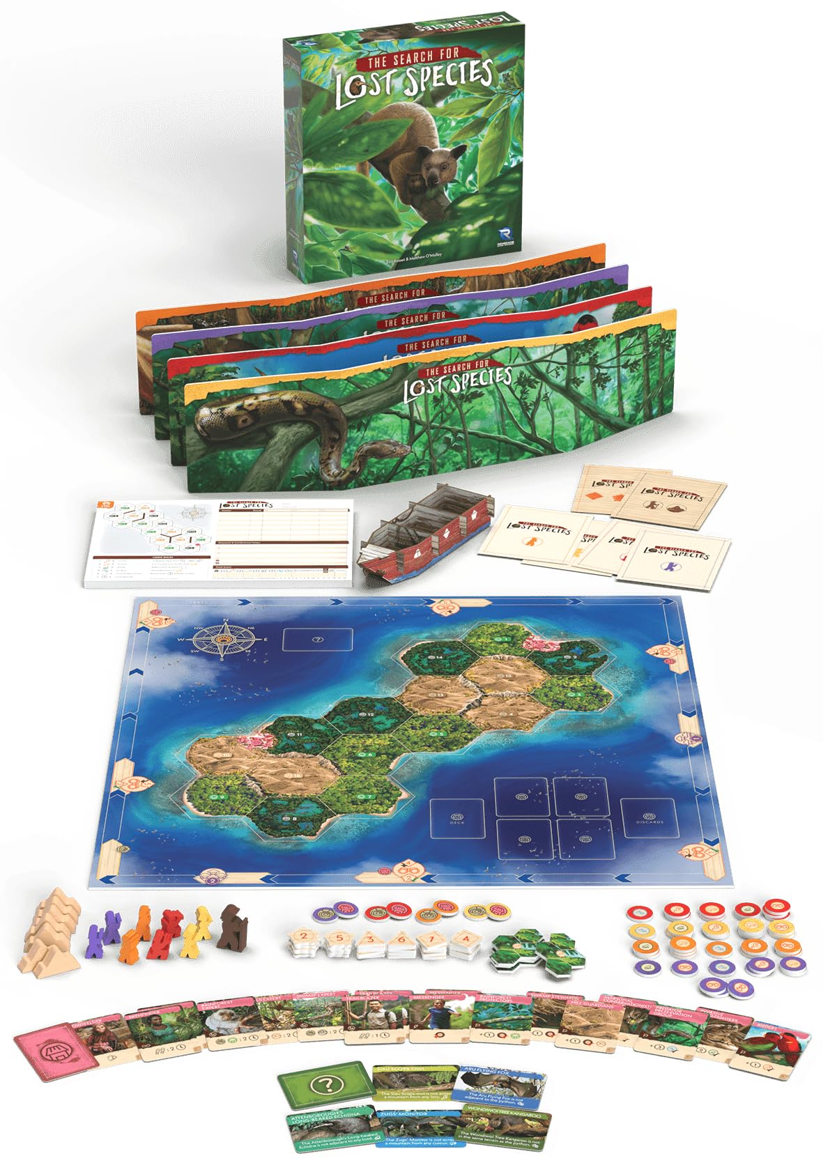 Renegade Game Studios Search for Planet X Sequel, Lost Species Deduction Strategy Logic Puzzle Board Game for Adults, 1-4 Players, 60-75 min