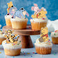 48CS Cute Bear Cupcake Toppers For Birthday Party Cupcake Decorations Baby Shower Supplies