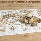 KOLOTESAME Vintage Off-Road Pickup Truck DIY 3D Wooden Puzzle Model, Classic Pickup Car Wooden Model Kit with Moving Doors & Wheels, 152 Pieces Craft