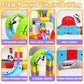 Electric Train Set for Kids 3-8, 121PCS/2 Car, 3D Infinity Racer Magnetic Train Sets with Motorized Train, STEM Building Train Tracks for Creative