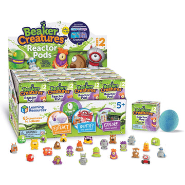 Learning Resources Beaker Creatures 24-Pack Reactor Pods, Series 2
