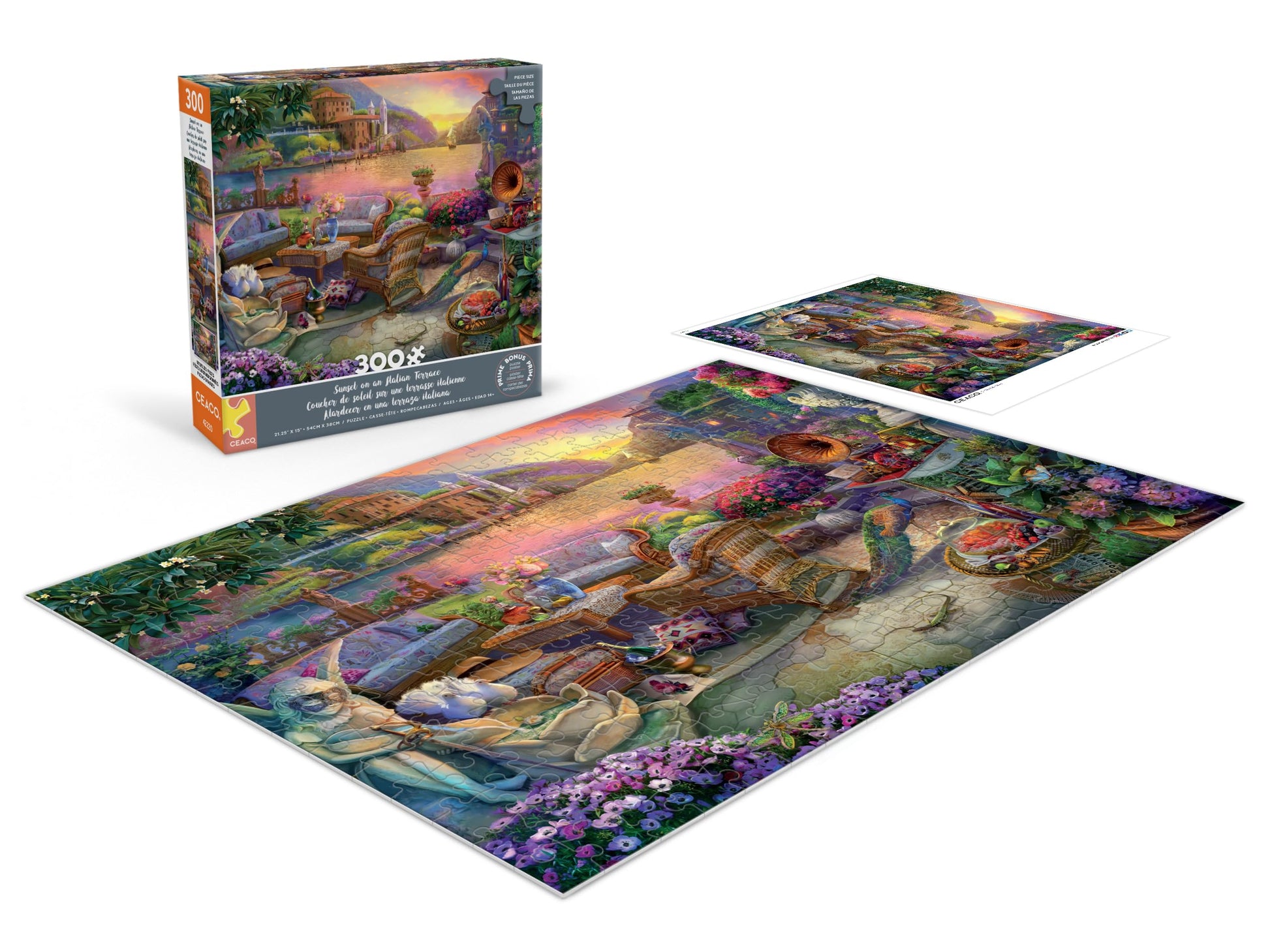 Ceaco - Lilia - Sunset on an Italian Terrace - 300 Piece Puzzle for Adults