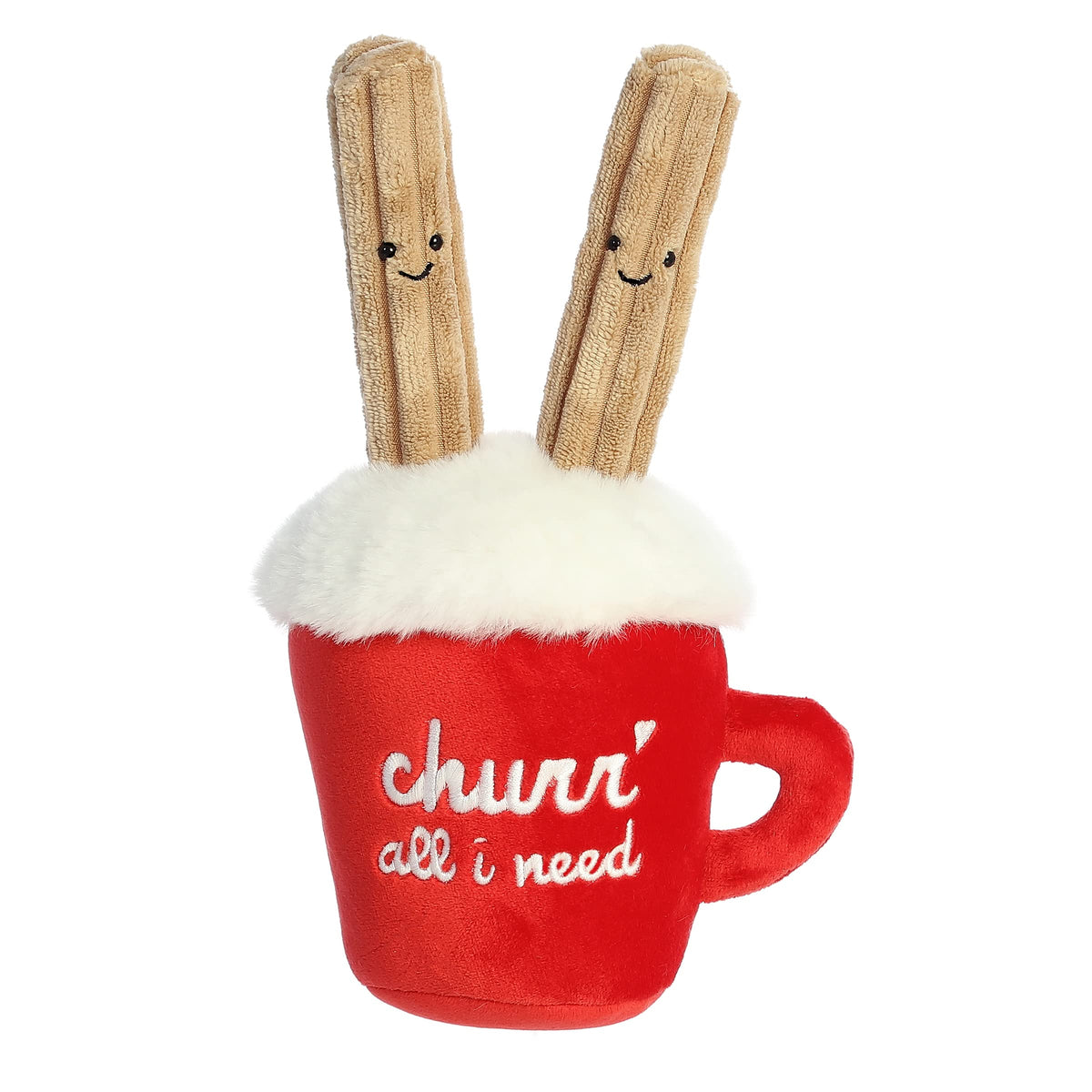 Aurora Witty JUST Sayin' Churr' All I Need Churros Stuffed Animal - Expressive Characters - Quirky Gift Ideas - Red 10 Inches
