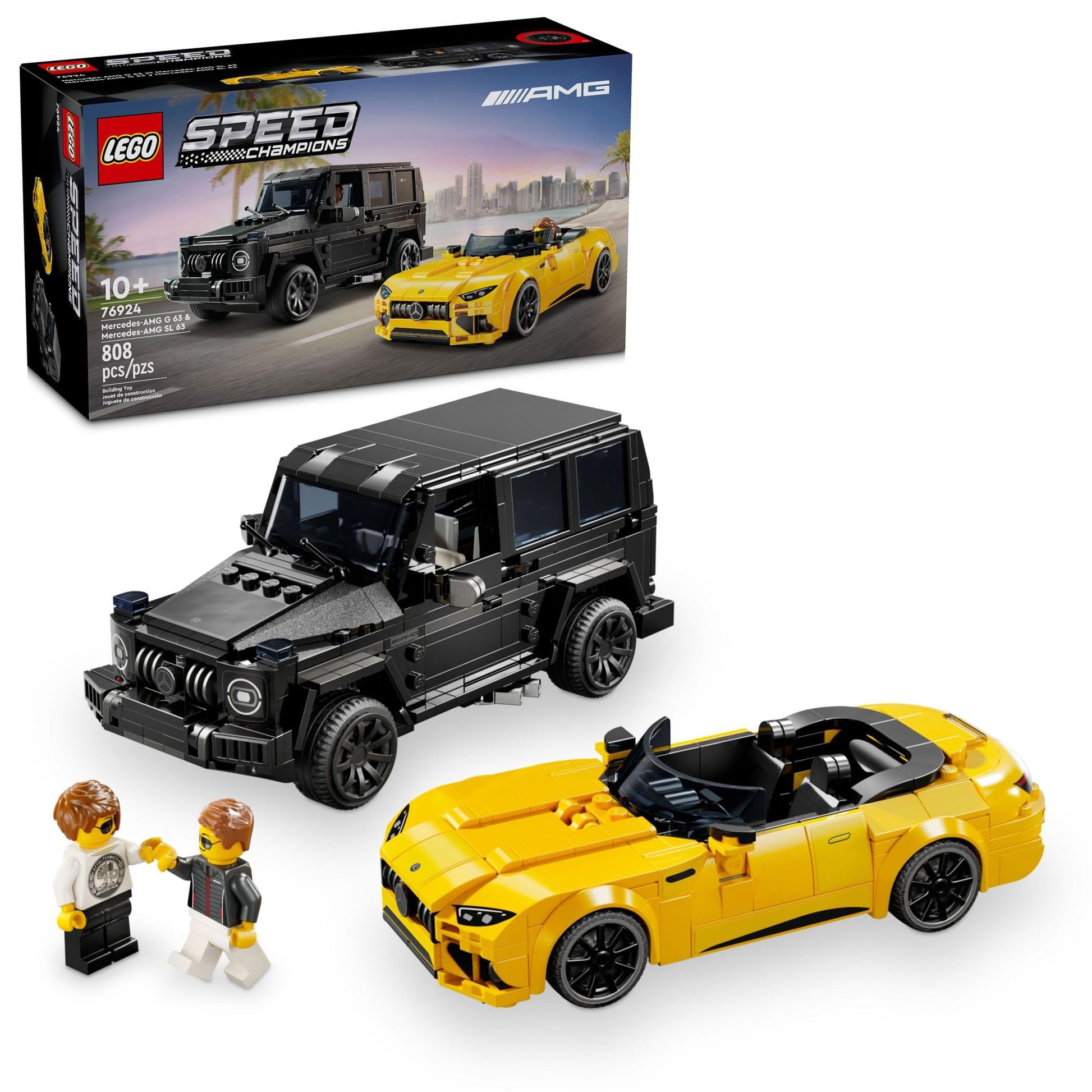 LEGO Speed Champions Mercedes-AMG G 63 & SL 63 Building Toys - Kids Pretend Play Toy Cars for Boys & Girls, Ages 10+ Years - Gifts for Christmas