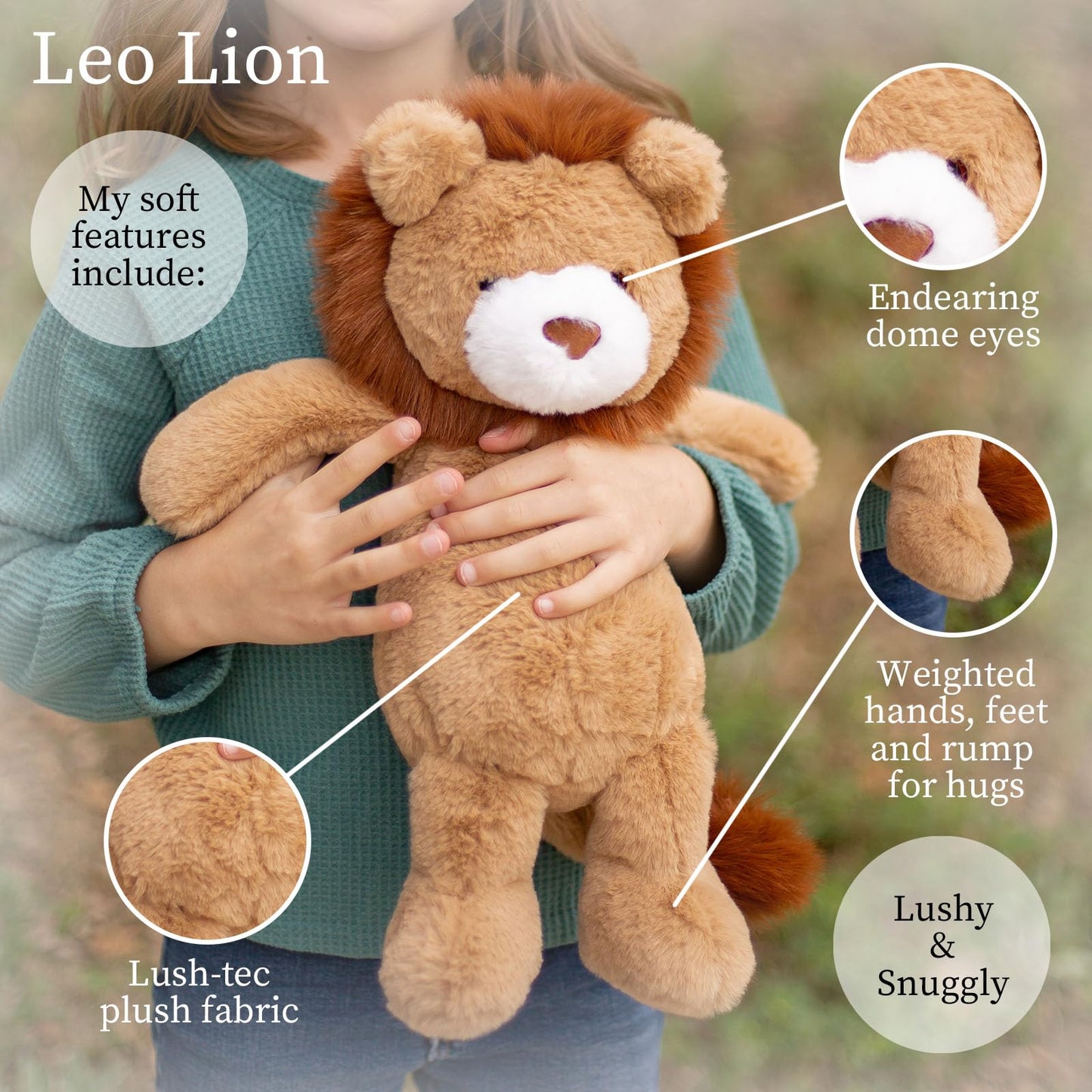 World's Softest Plush Stuffed Animal for Baby, Toddler, Kids, Adults - Adorable Toy Made from Kid-Friendly, Quality Materials - Lushee Lion, 16"